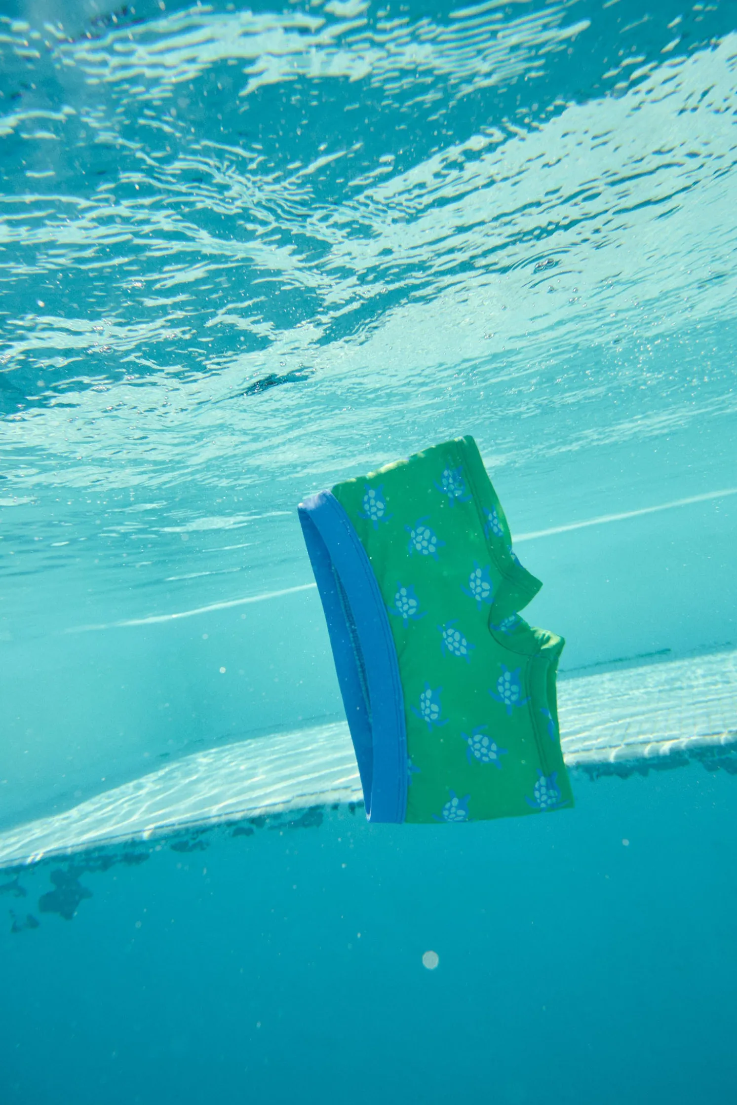 Bañador bóxer bebé estampado tortugas verde