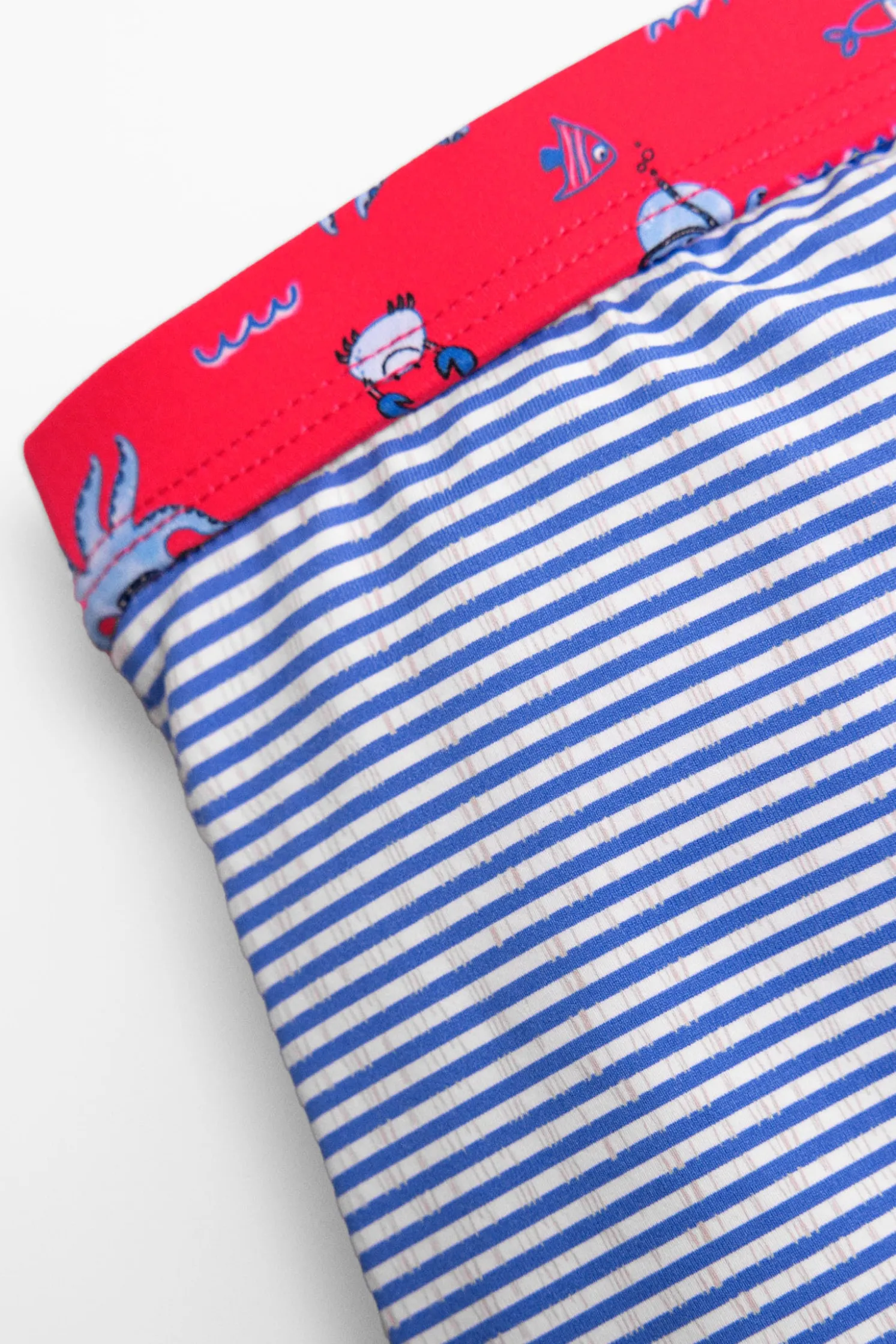 Bañador bóxer estampado pulpos y rayas