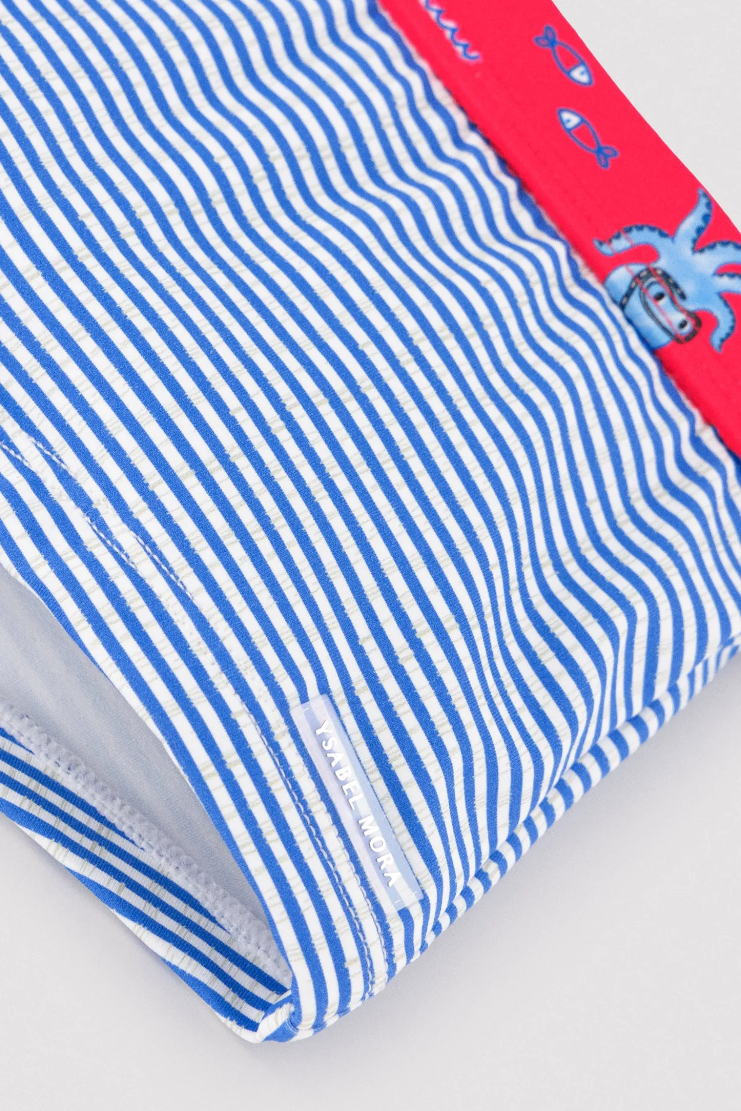 Bañador bóxer estampado pulpos y rayas