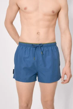Bañador corto básico azul