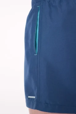 Bañador juvenil corto estampado liso azul