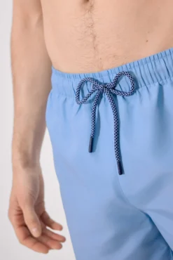 Bañador medio básico azul