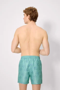Bañador medio estampado estrellas mar verde