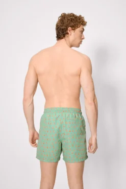 Bañador medio estampado flamencos