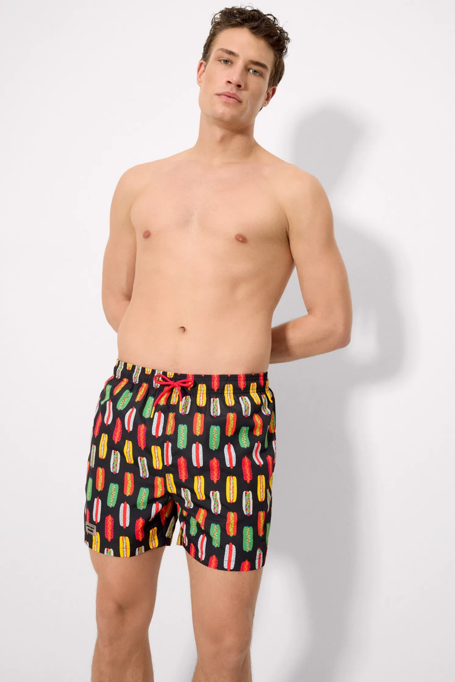 Bañador medio estampado hot dog multicolor Sockarrats