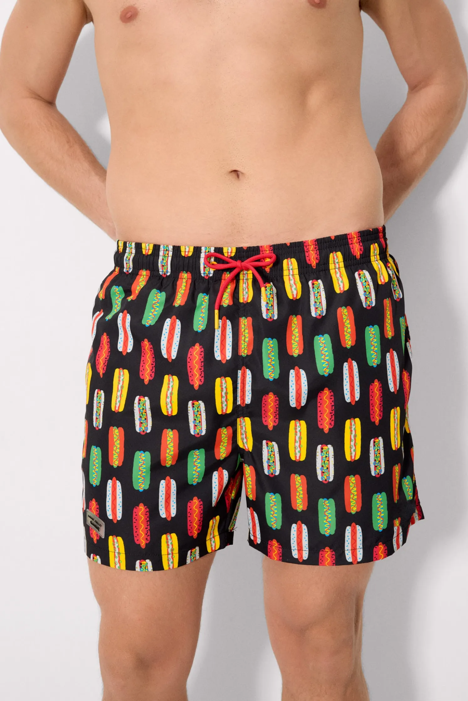 Bañador medio estampado hot dog multicolor Sockarrats