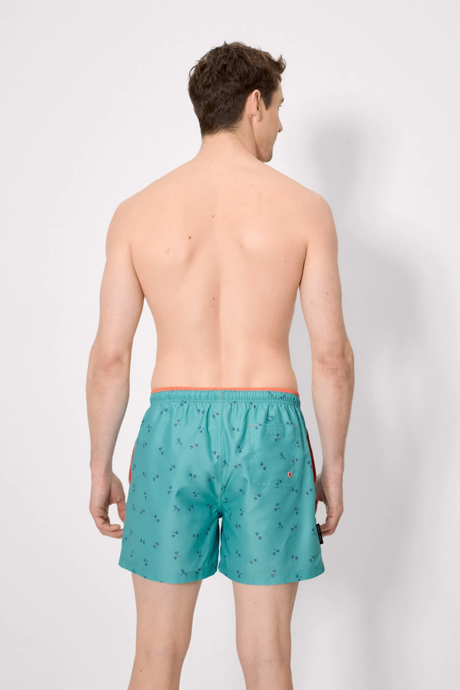 Bañador medio estampado libélulas