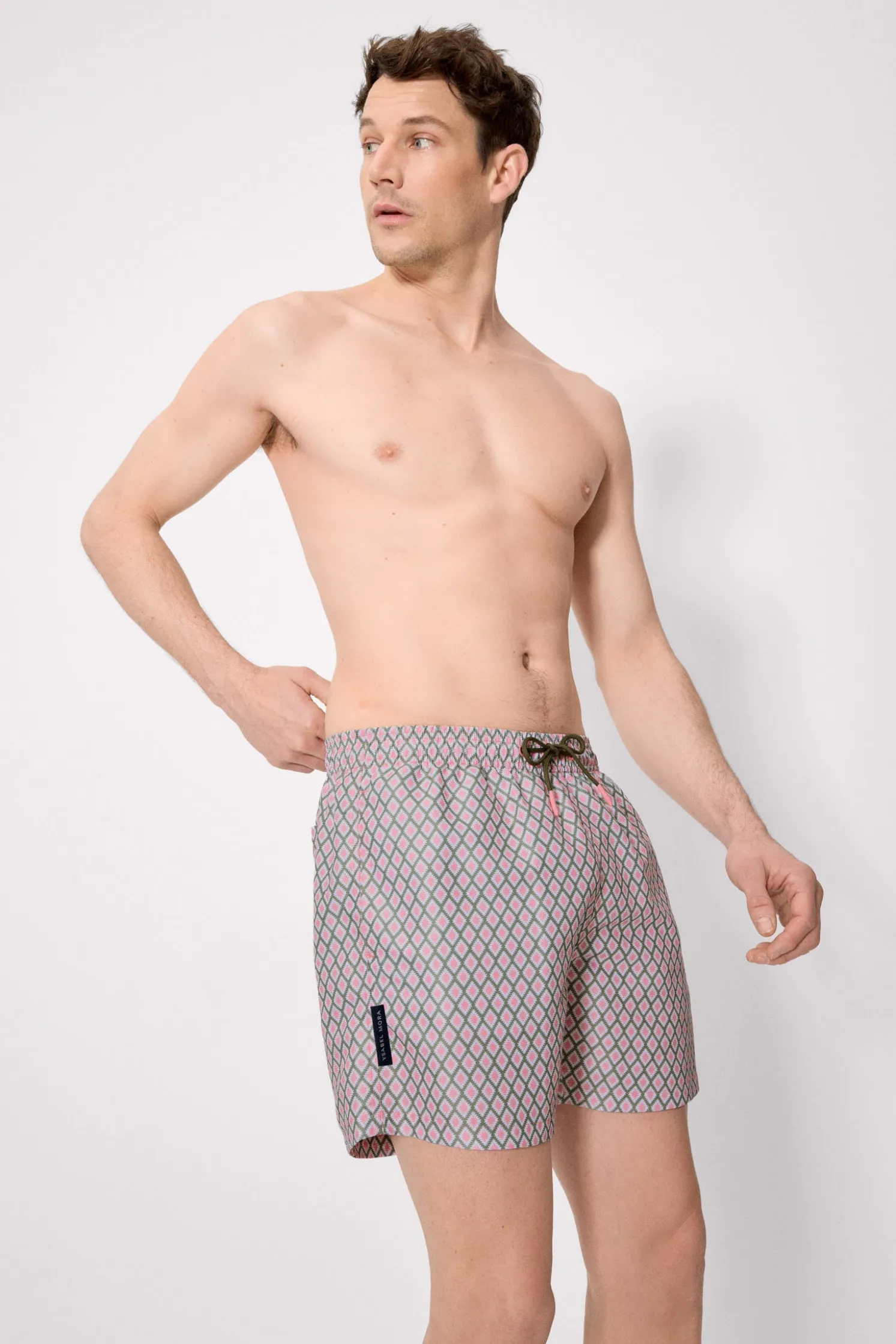 Bañador medio estampado étnico multicolor