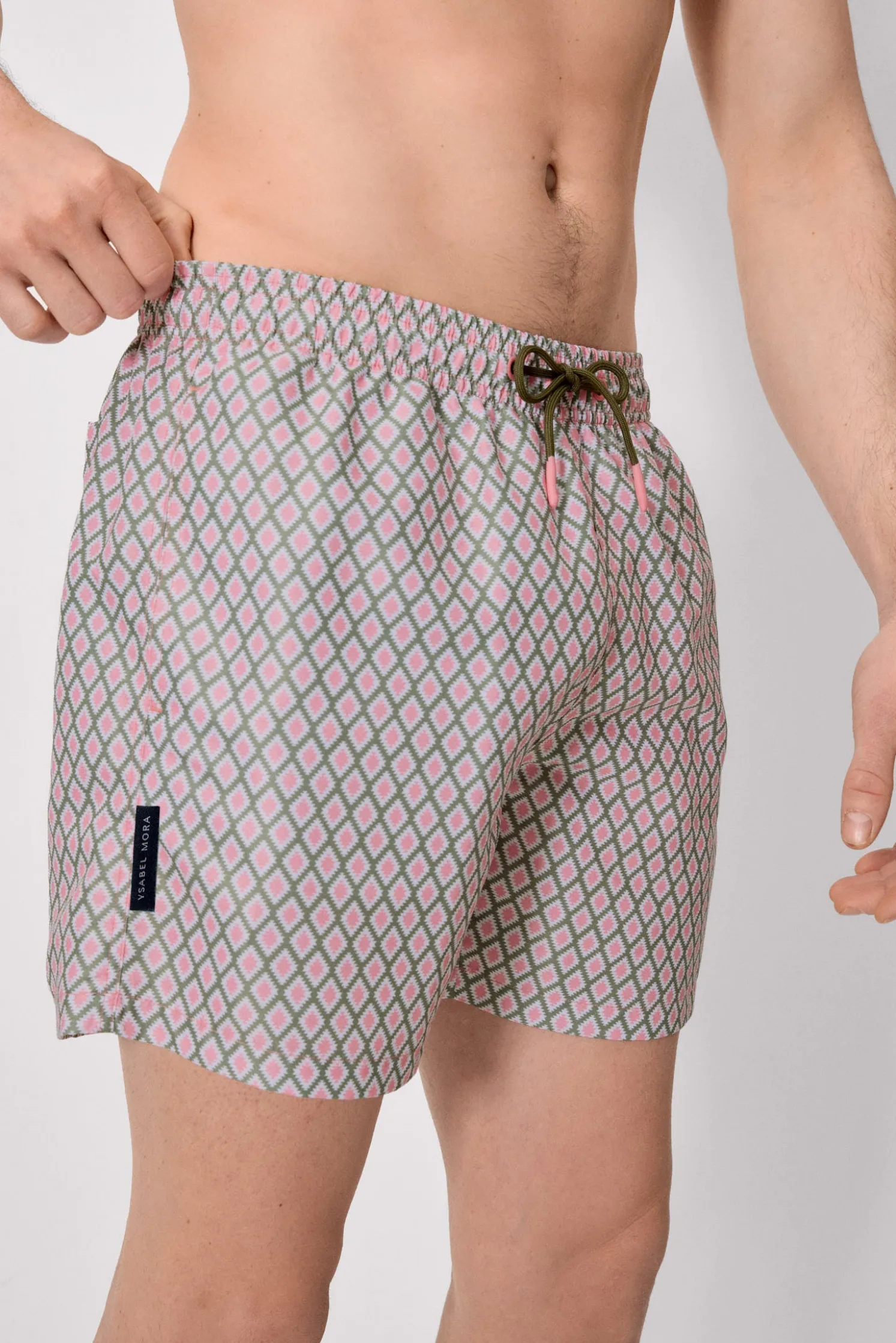 Bañador medio estampado étnico multicolor
