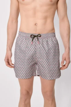 Bañador medio estampado étnico multicolor