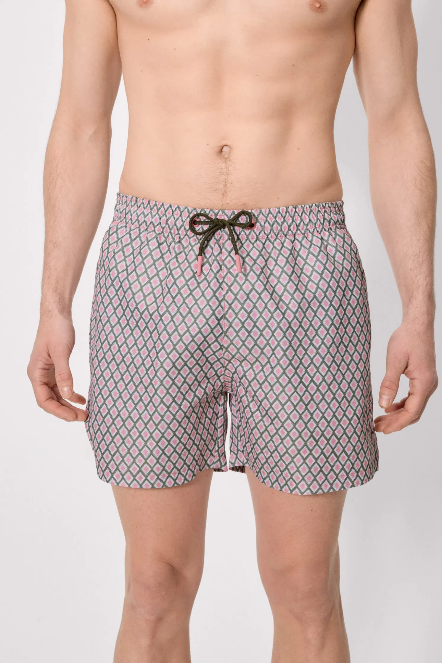 Bañador medio estampado étnico multicolor