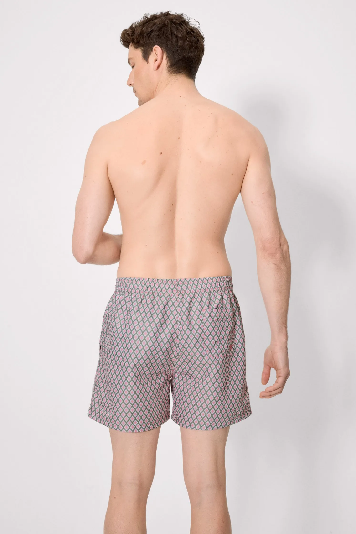 Bañador medio estampado étnico multicolor