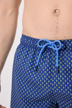 Bañador medio estampado étnico marino