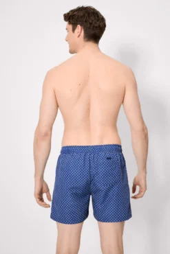 Bañador medio estampado étnico marino