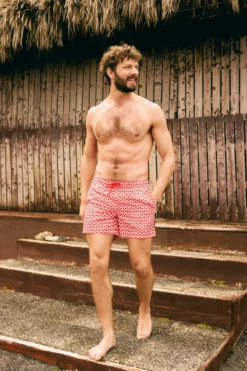 Bañador medio estampado étnico