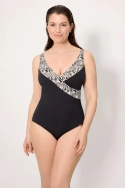 Bañador moldeador micropiqué negro copa C