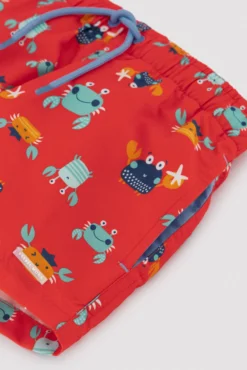 Bañador niño corto estampado cangrejos multicolor