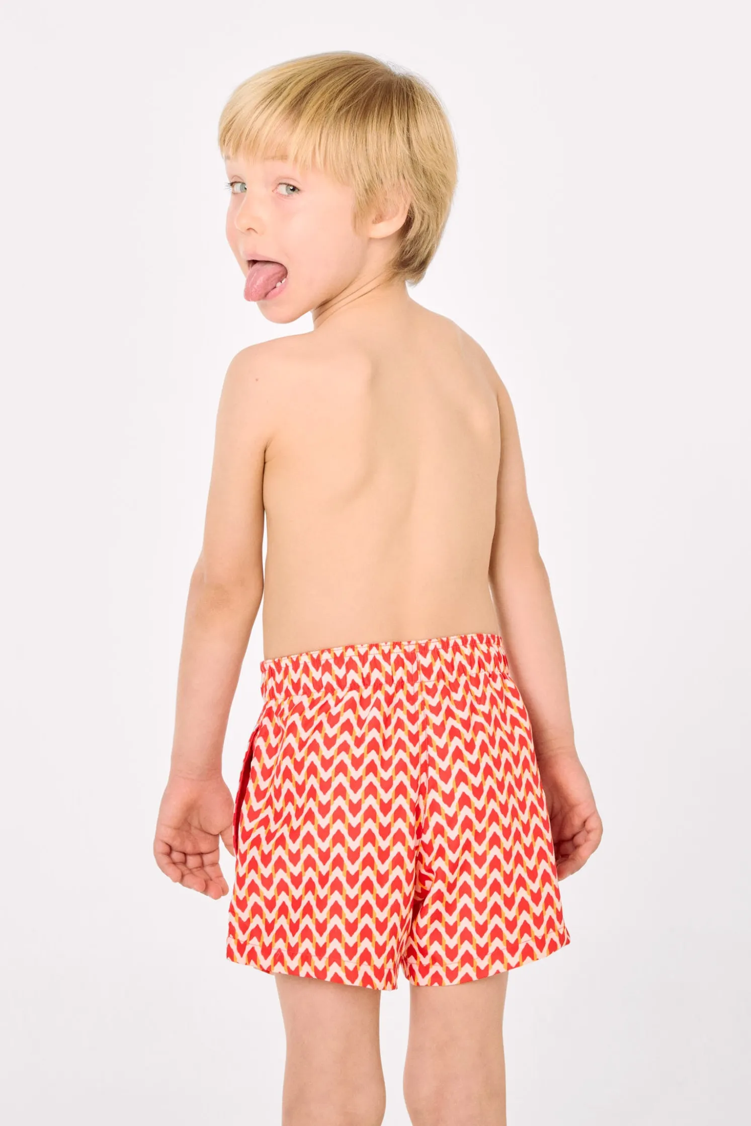 Bañador niño corto estampado étnico multicolor