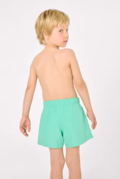 Bañador niño corto forro contraste turquesa