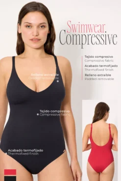 Bañador reductor Compressive negro copa C
