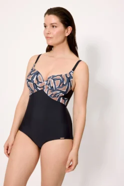 Bañador reductor con aro estampado copas C y D