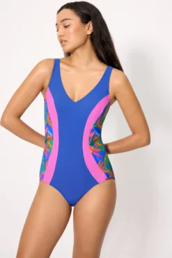 Bañador reductor estampado tropical copa B