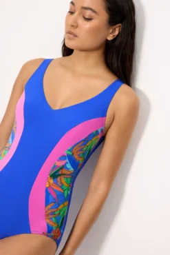 Bañador reductor estampado tropical copa B