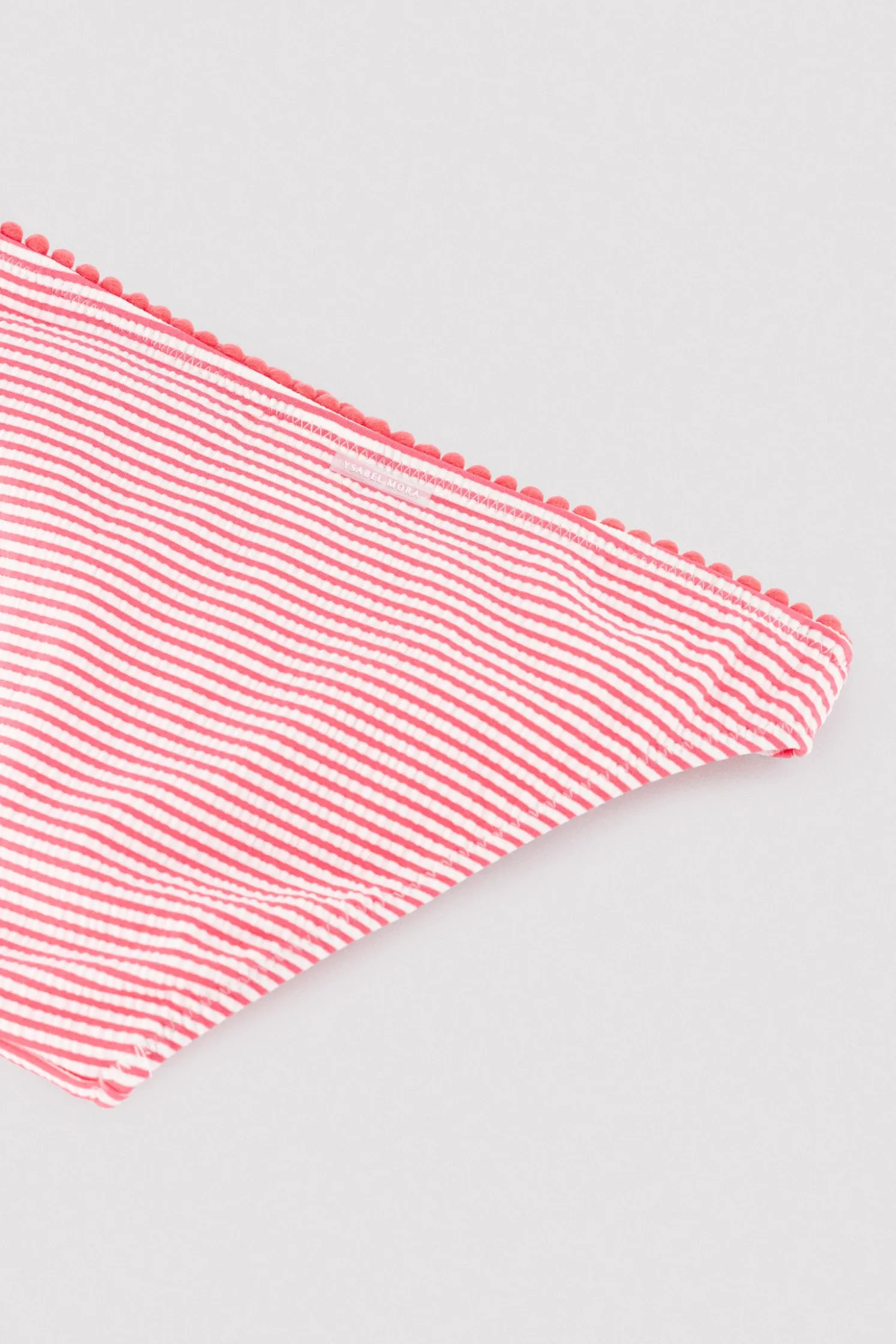 Bikini niña detalle volantes estampado rayas