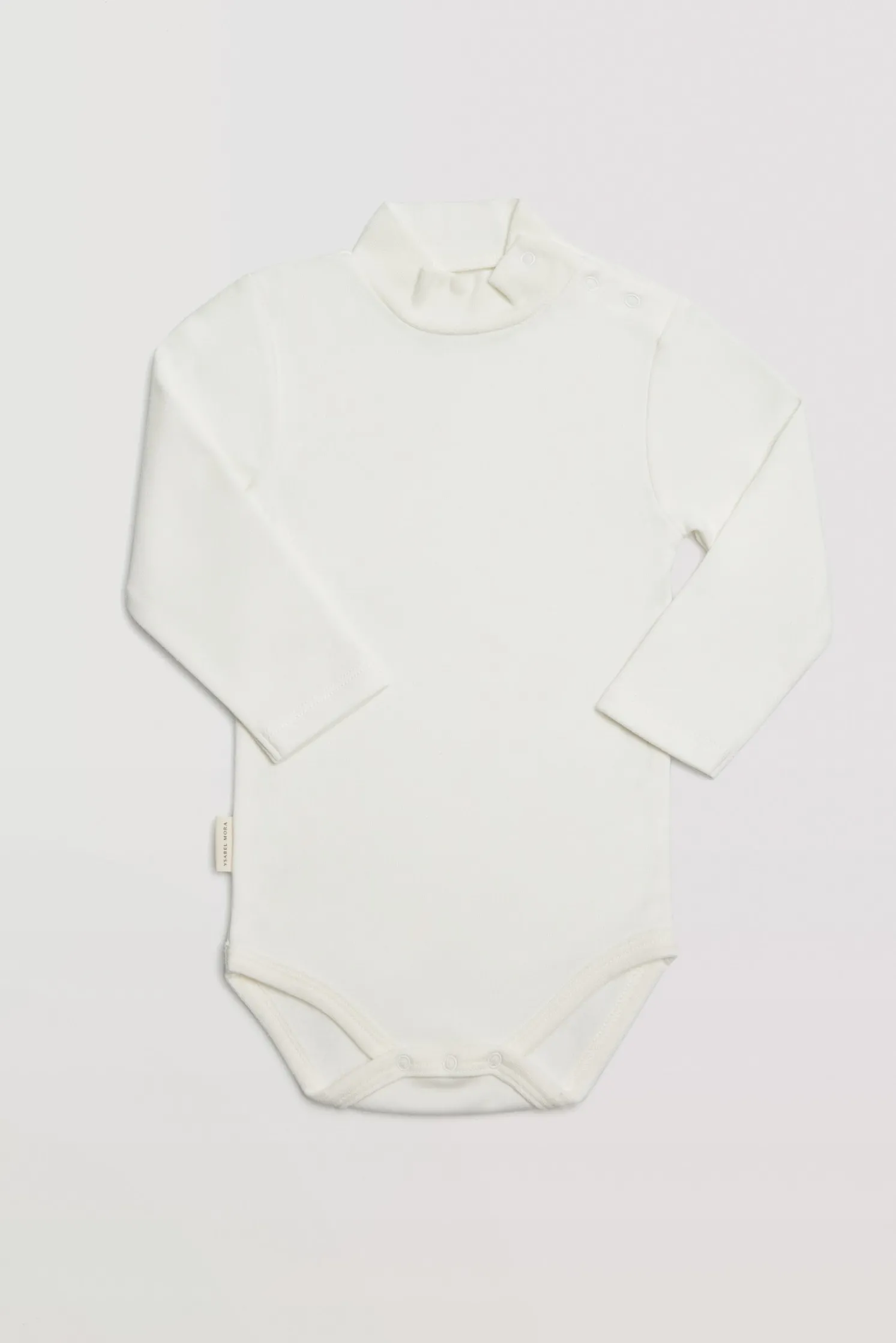Body bebé básico cuello alto blanco