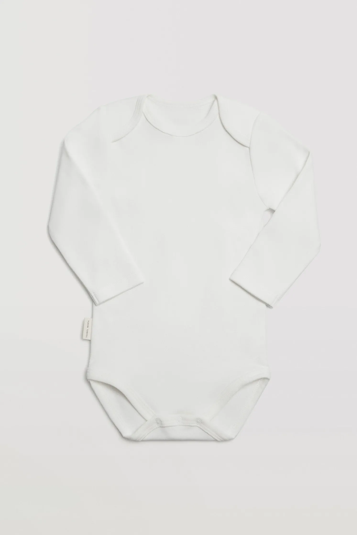 Body bebé básico manga larga solapas blanco