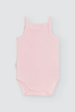 Body bebé básico tirantes finos rosa