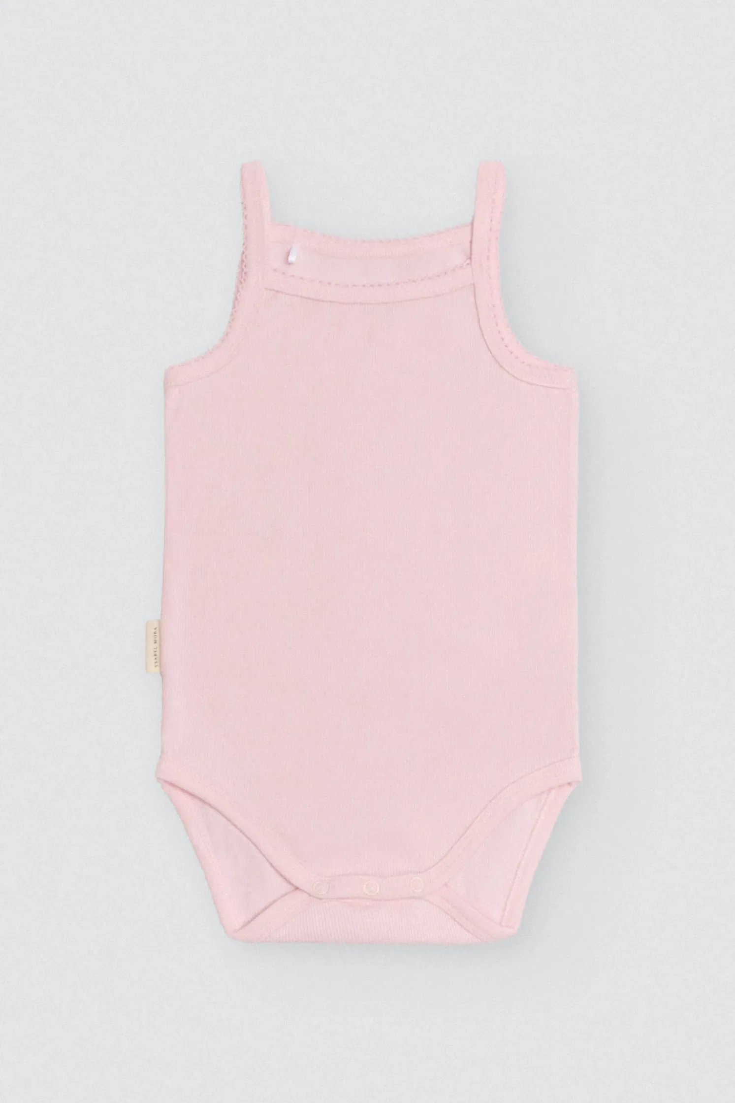 Body bebé básico tirantes finos rosa