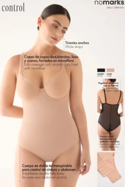 Body nomarks de control con acabados invisibles negro | Paula Echevarría