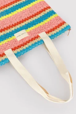 Bolso de playa de rafia colores