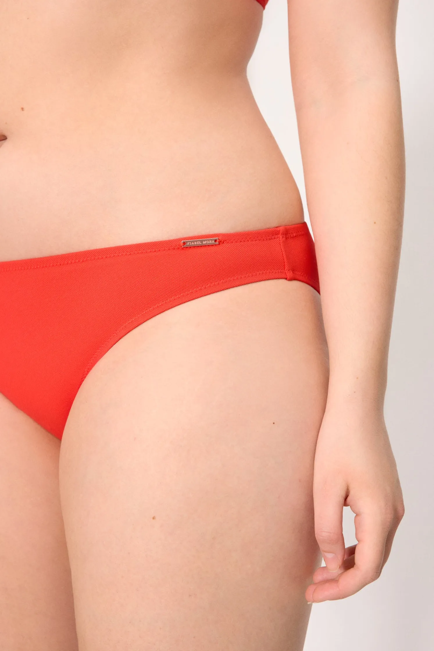 Braga bikini micropiqué coral