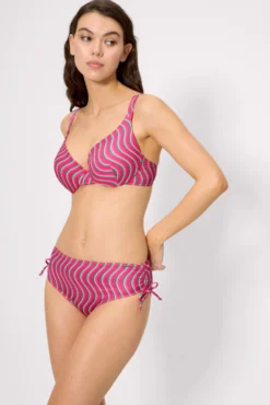 Braga bikini midi estampado ondas