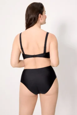 Braga bikini reductora alta con brillo negro
