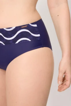 Braga bikini reductora alta estampado ondas marino