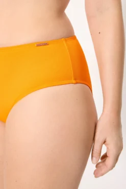 Braga bikini reductora alta micropiqué naranja