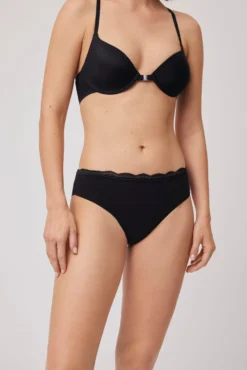 Braga midi detalle algodón negro