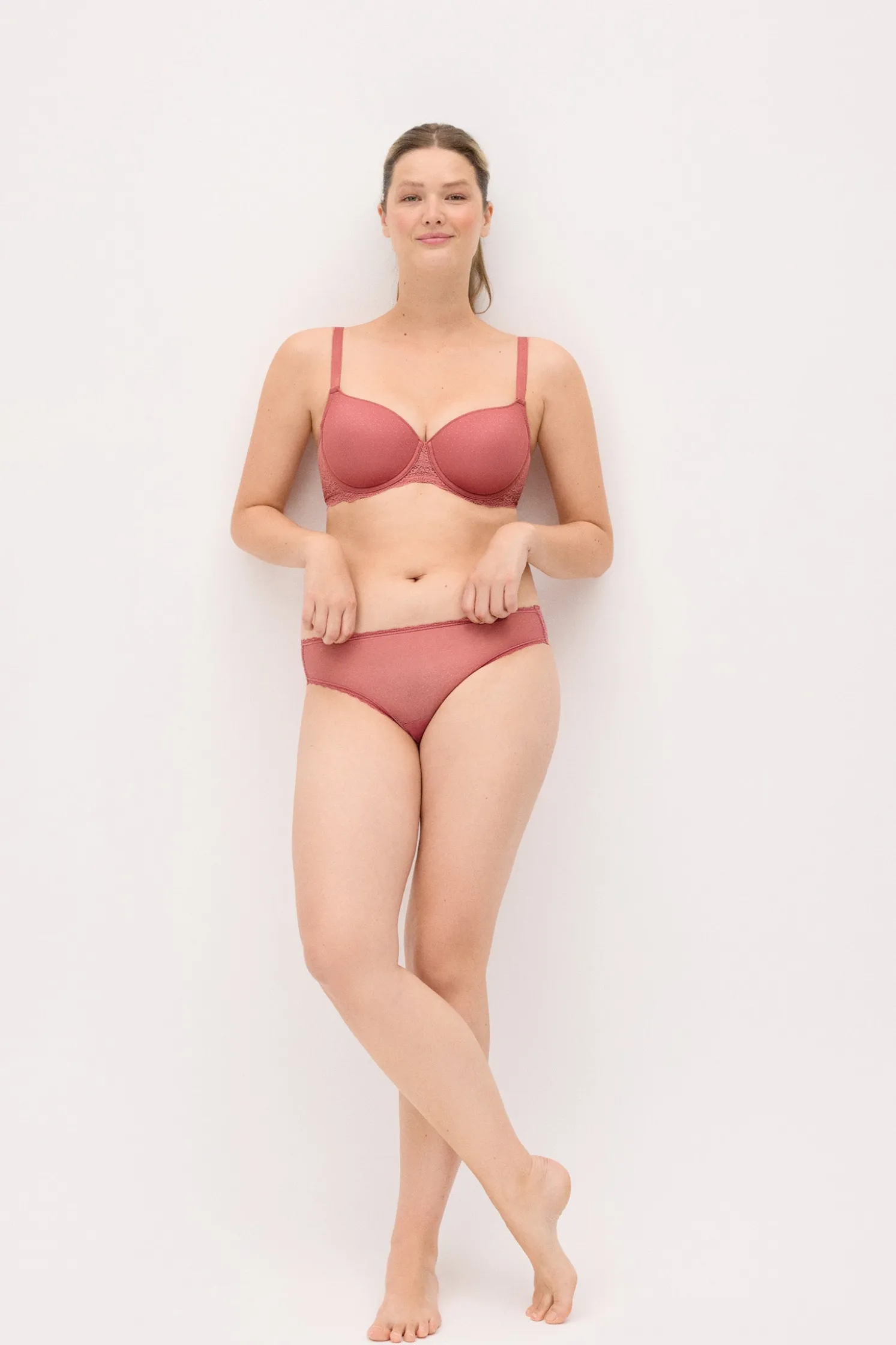 Braga midi plumeti rosa