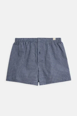 Bóxer de tela abertura algodón estampado cuadros