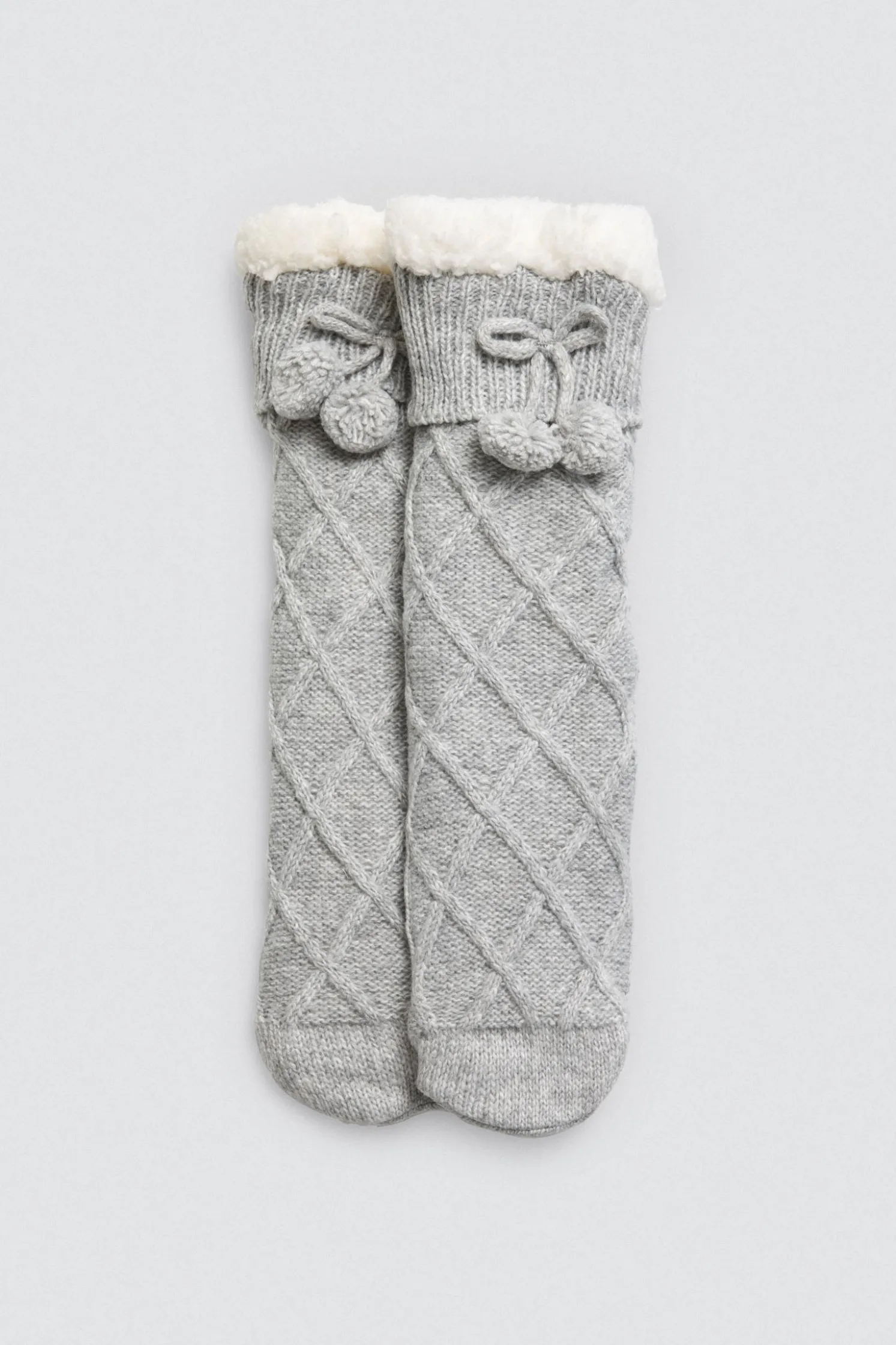 Calcetines borreguito antideslizantes gris