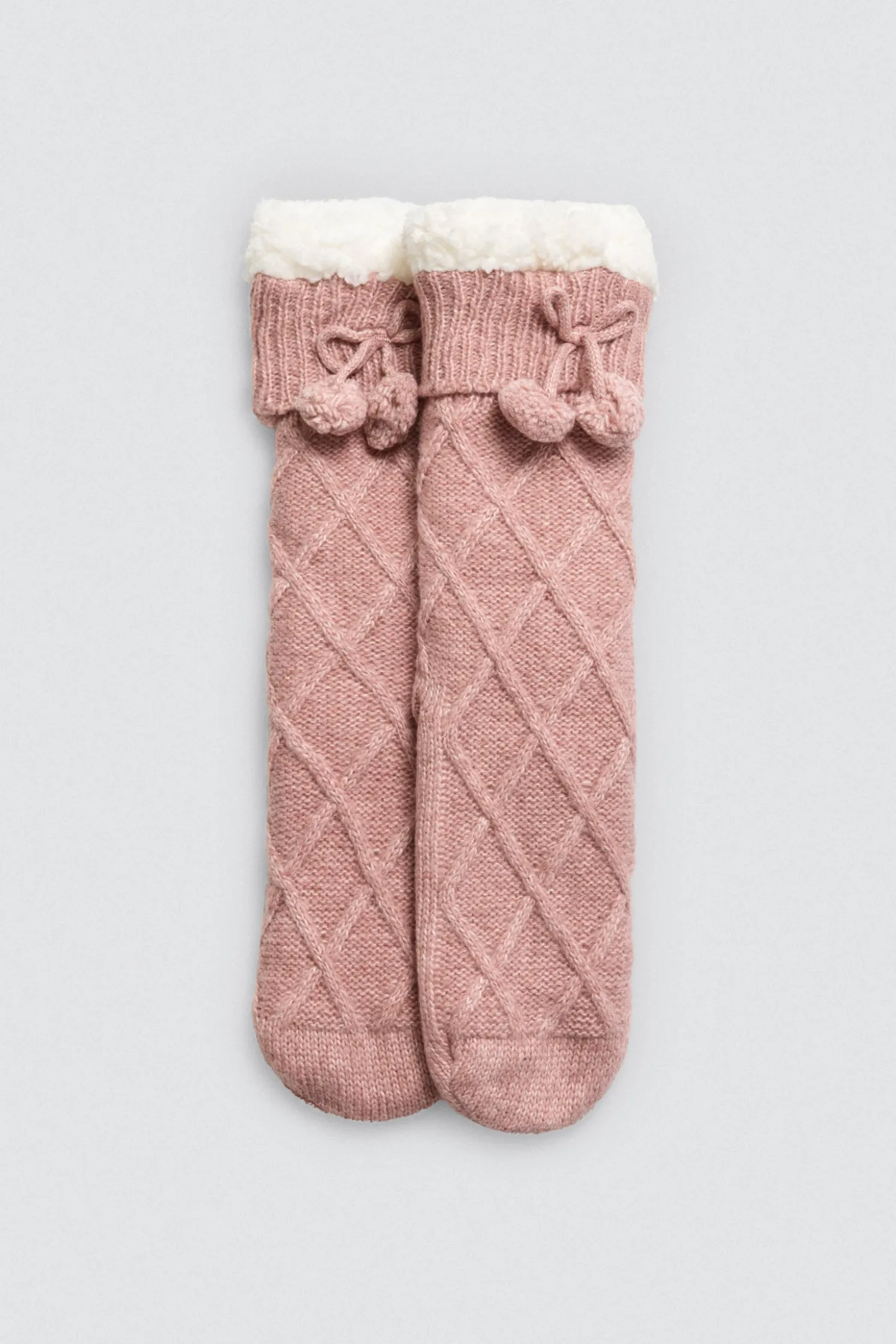 Calcetines borreguito antideslizantes rosa