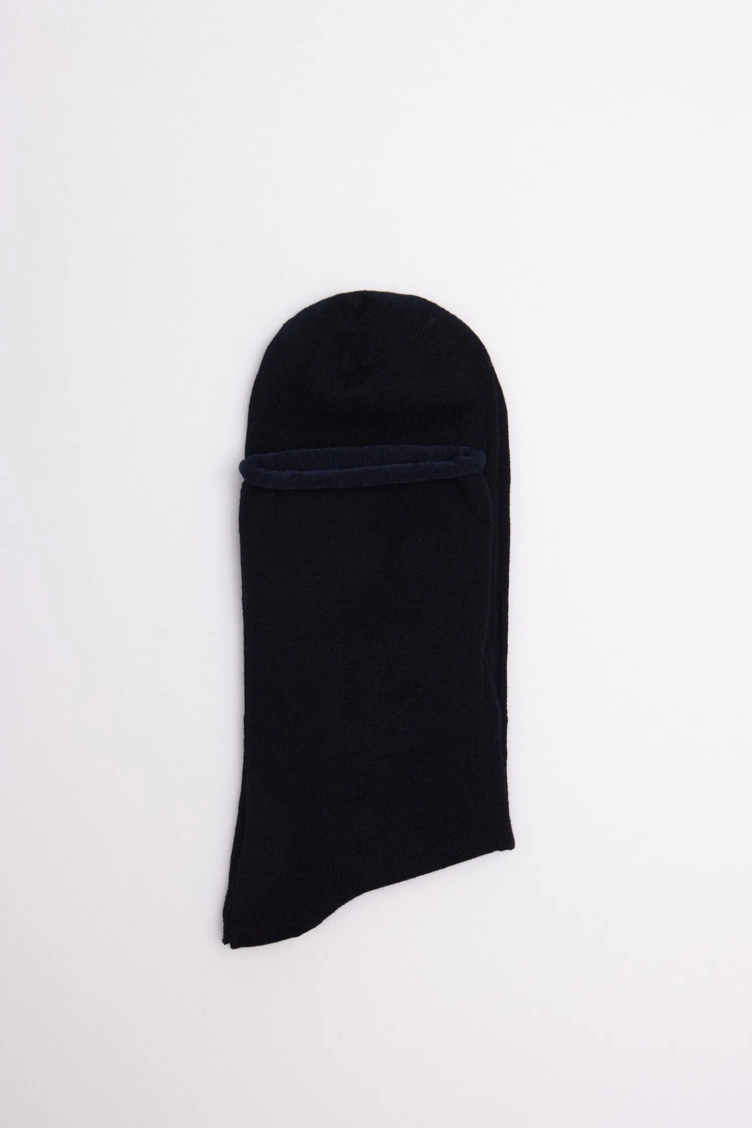 Calcetines básicos sin puño hilo de escocia negro
