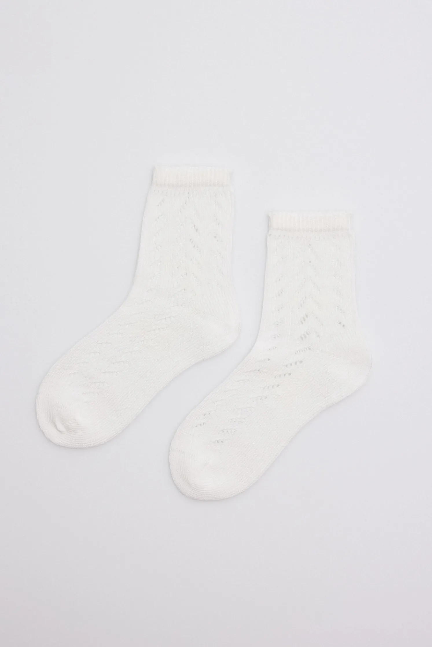 Calcetines calados infantil blanco