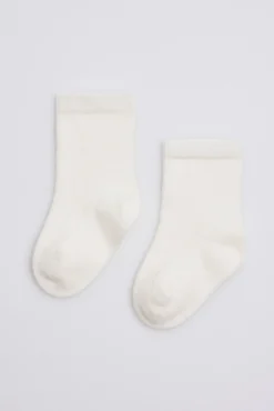 Calcetines clásicos algodón marfil