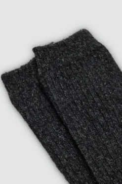 Calcetines extra largos canalé negro