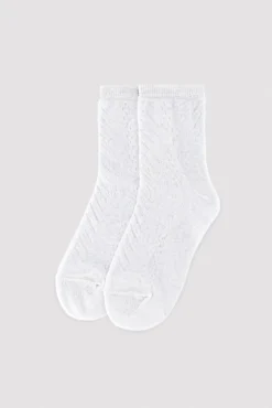 Calcetines infantiles calados blanco