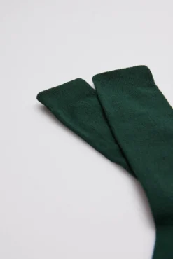 Calcetines infantiles largos algodón verde botella